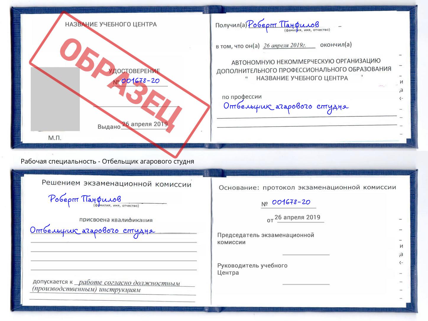 Отбельщик агарового студня Камень-на-Оби